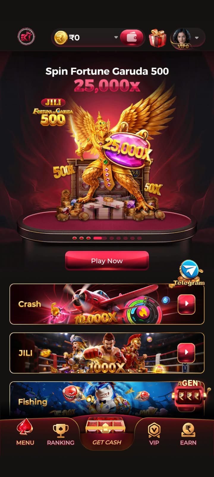 BONU7 registration bonus screen